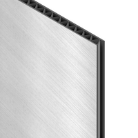 63-300-0 MODULAR SOLUTIONS PANELING<br>ALUMINUM  PANEL WITH A CORRUGATED PLASTIC CORE 6MM SILVER (4' X 8')